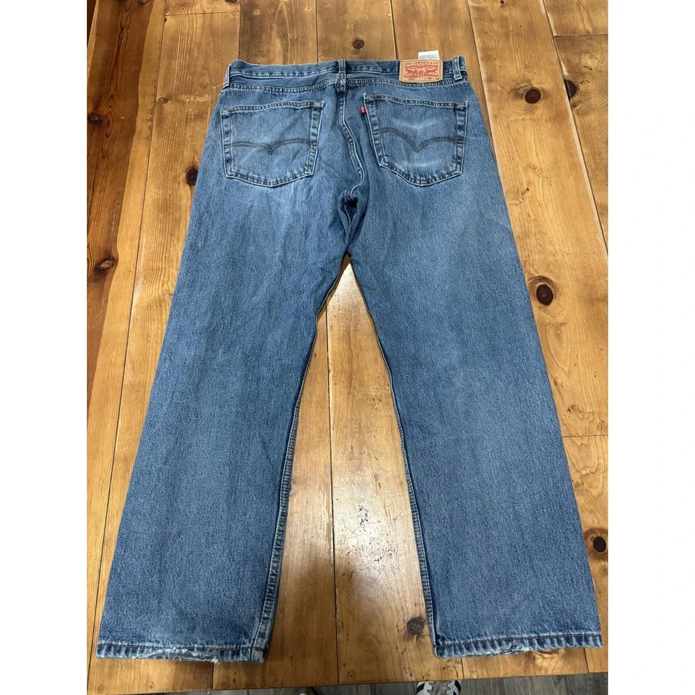 Levi's 505 Men's Regular Fit Straight Leg Jeans W36 L29 Medium Wash Blue Denim